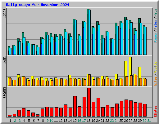 Daily usage for November 2024