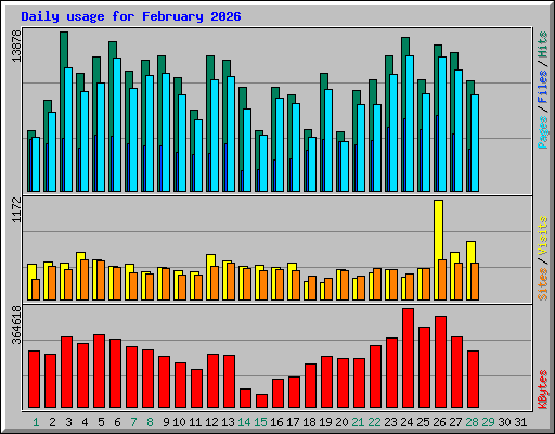 Daily usage for February 2026