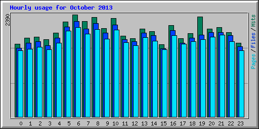 Hourly usage for October 2013