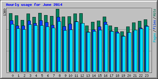 Hourly usage for June 2014