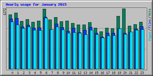 Hourly usage for January 2015