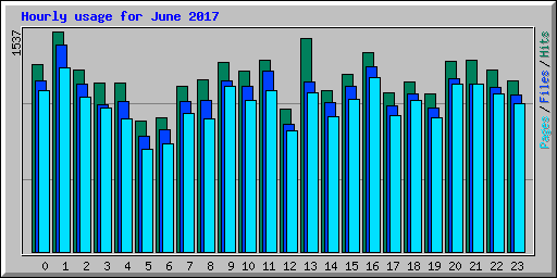 Hourly usage for June 2017