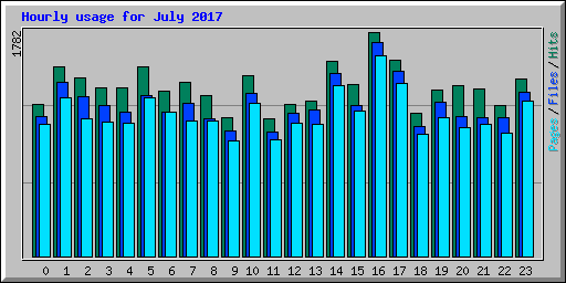 Hourly usage for July 2017