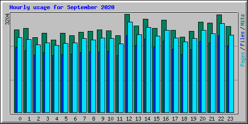 Hourly usage for September 2020