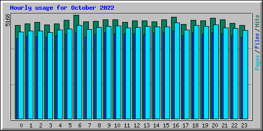 Hourly usage for October 2022