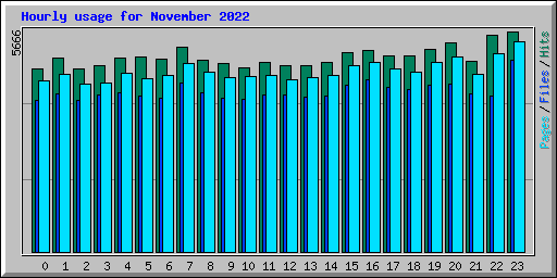Hourly usage for November 2022