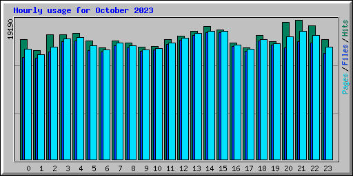 Hourly usage for October 2023