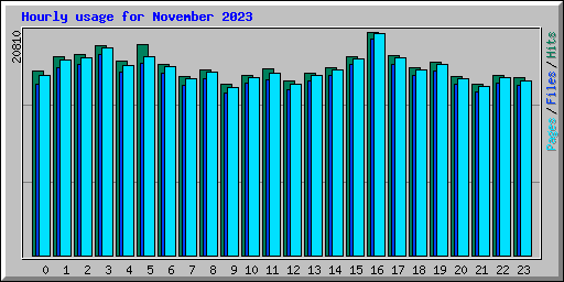 Hourly usage for November 2023