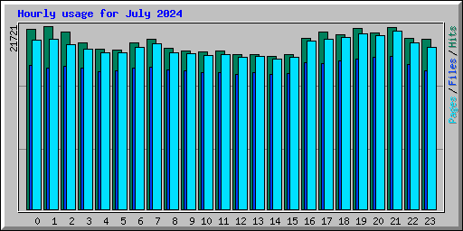Hourly usage for July 2024