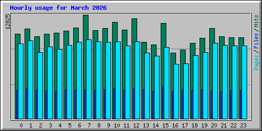 Hourly usage for March 2026