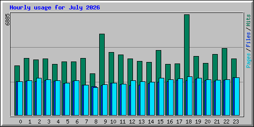Hourly usage for July 2026